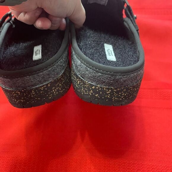 Earth Mule Womens 8M Black Grey Wool Felt Dream Renmen Ayiti Slip On Shoe - Picture 11 of 12